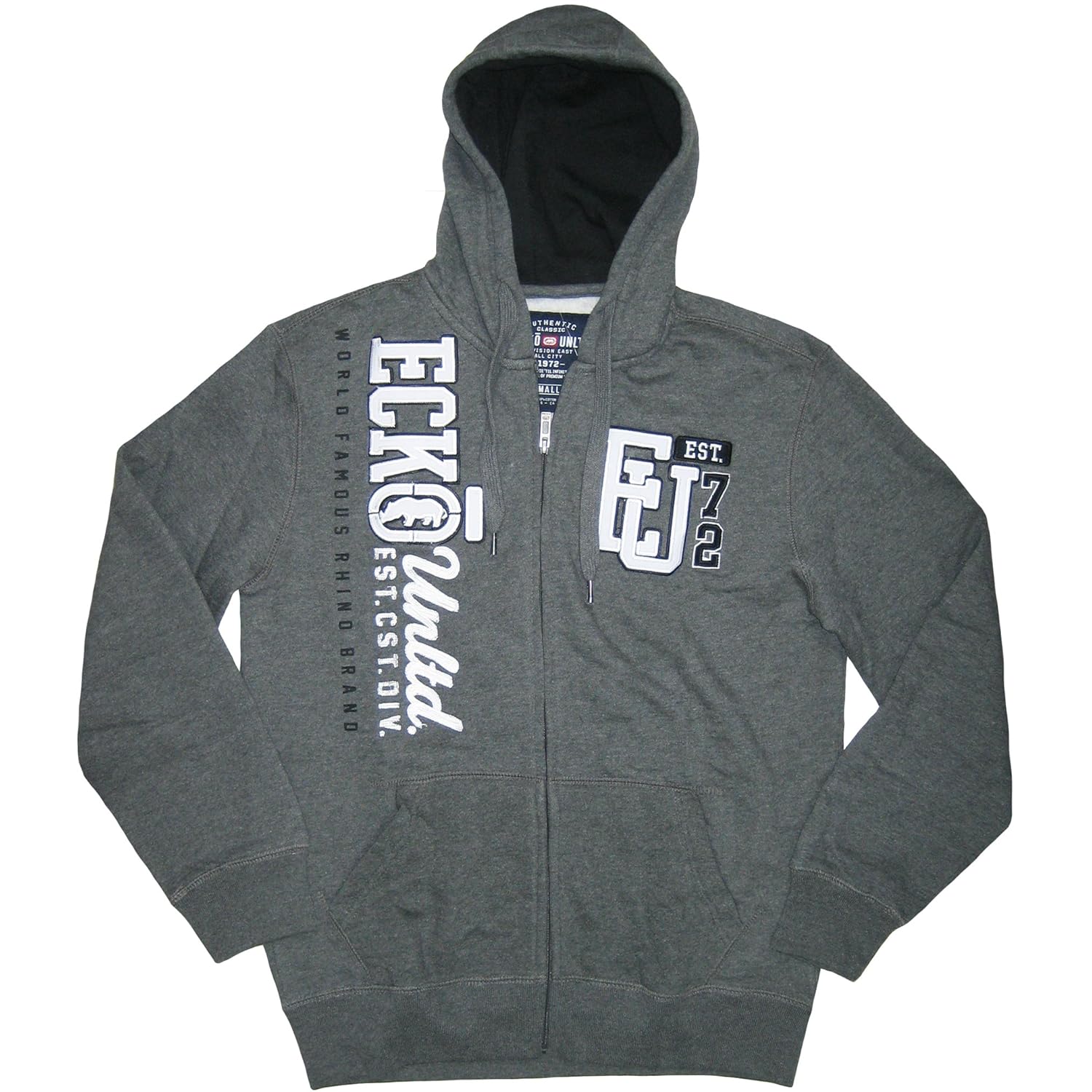 Ecko Unltd........ Mens Vertical Eu 72 Full Zip Hoodie Sweatshirt 33895