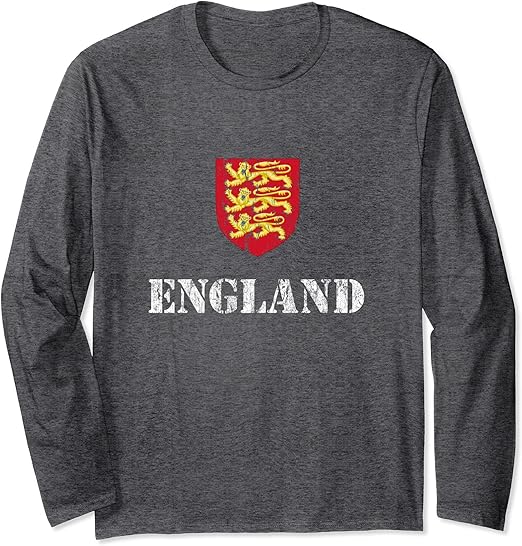 England Football Soccer Long Sleeve TShirt Clothing