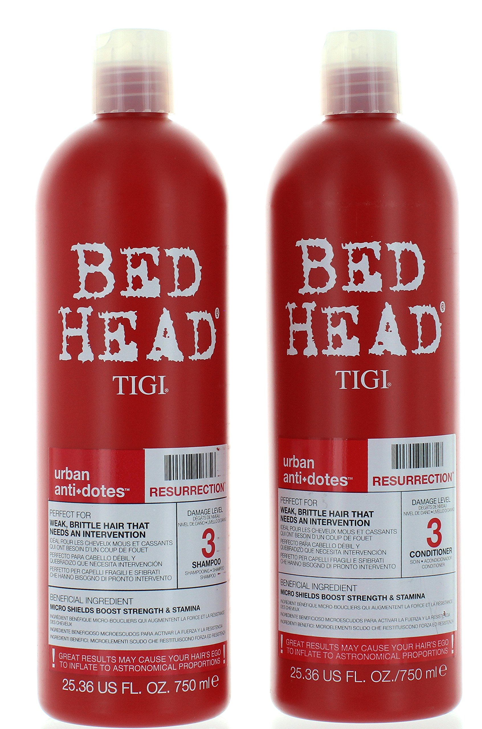 New TIGI Bed Head Resurrection Shampoo Conditioner Set 25.36 Oz Hair
