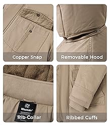 wantdo Men's Winter Coats Warm Parka Jacket Thick