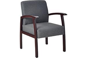 Lorell Deluxe Guest Chair, Espresso/Charcoal