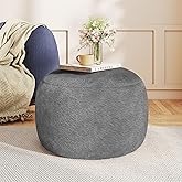 Gericco Round Stuffed Pouf Ottoman for Foot Rest, A Round Modern Foam Filled Poufs, Floor Chair for Living Room, Nursery, Dor