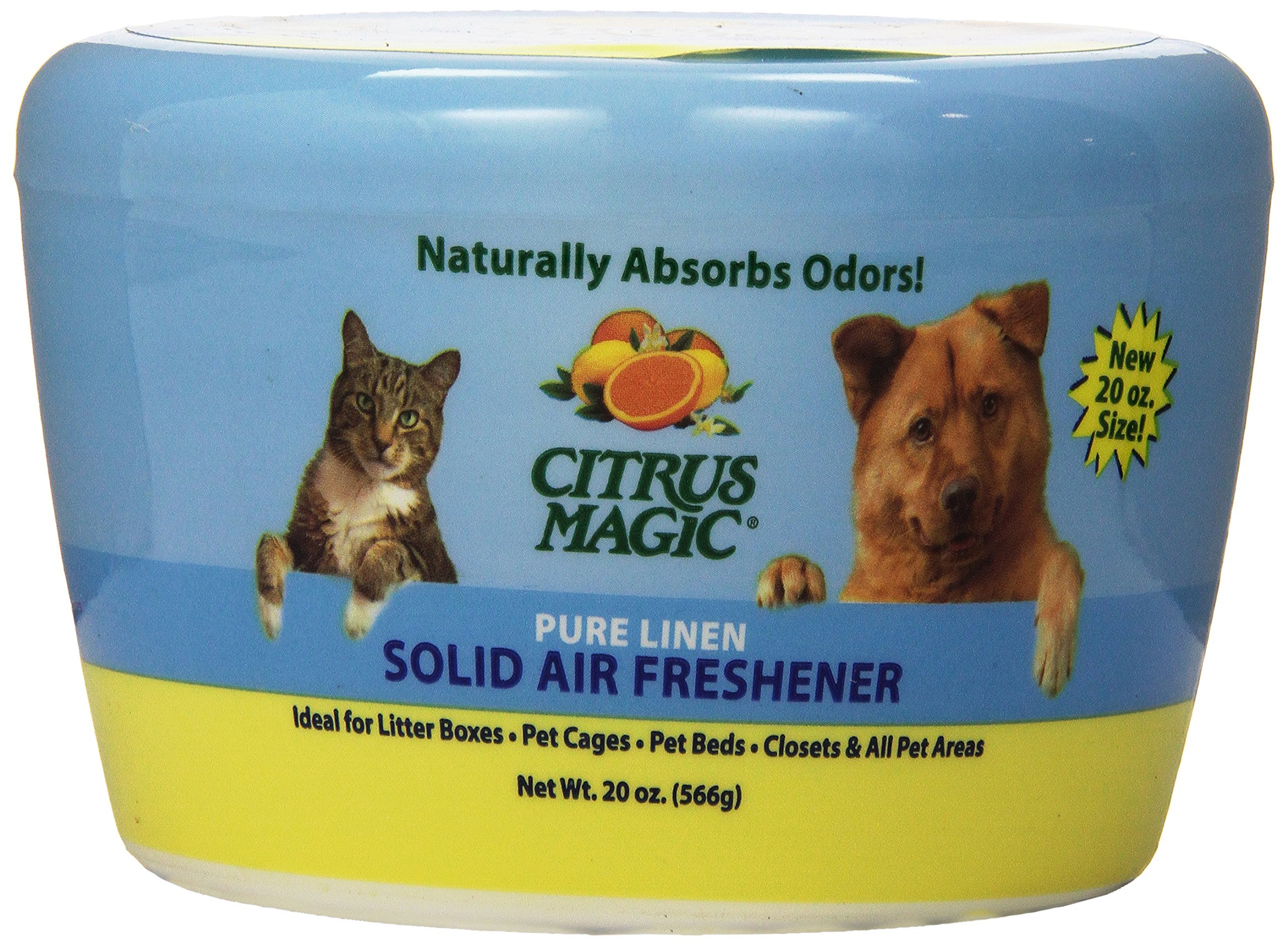Citrus Magic Pet Odor Absorbing Solid Air Freshener Pure Linen, 20-Ounce