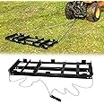 Iron Forge Tools Drag Harrow - Driveway Pull Behind Grader - Lawn Tractor Attachments for Tractor, ATV, UTV, Mower, ATV - 4 Feet Heavy Gauge Welded Steel - Powder Coated - Black