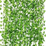 CQURE Ivy Garland 12 Pack Silk Ivy Vine Foliage 84ft Wedding Garden Decor view 1