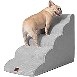 EHEYCIGA Curved Dog Stairs Ramp for High Beds
