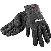 Cressi Adult 5-Fingers Diving Gloves - Neoprene Thermal Protection - for Any Water Activity - High Stretch Gloves: Designed in Italy