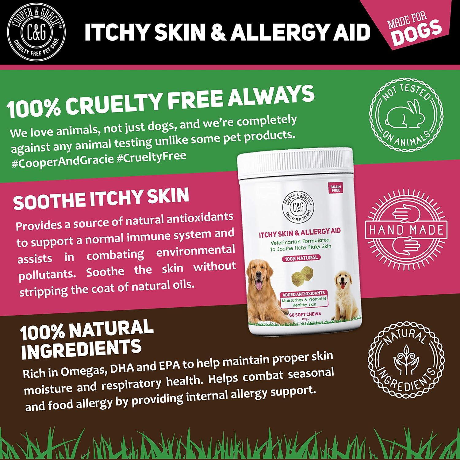 Anti-Itch Supplement For Dogs 60 Soft Chews, White, 60 Count (Pack of 1) - Image 4