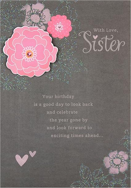 Hallmark Biglietto Di Auguri Di Compleanno Per Sorella Exciting Times Ahead Formato Medio Amazon It Cancelleria E Prodotti Per Ufficio