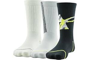 Under Armour boys Phenom Crew Socks, 3-pairs