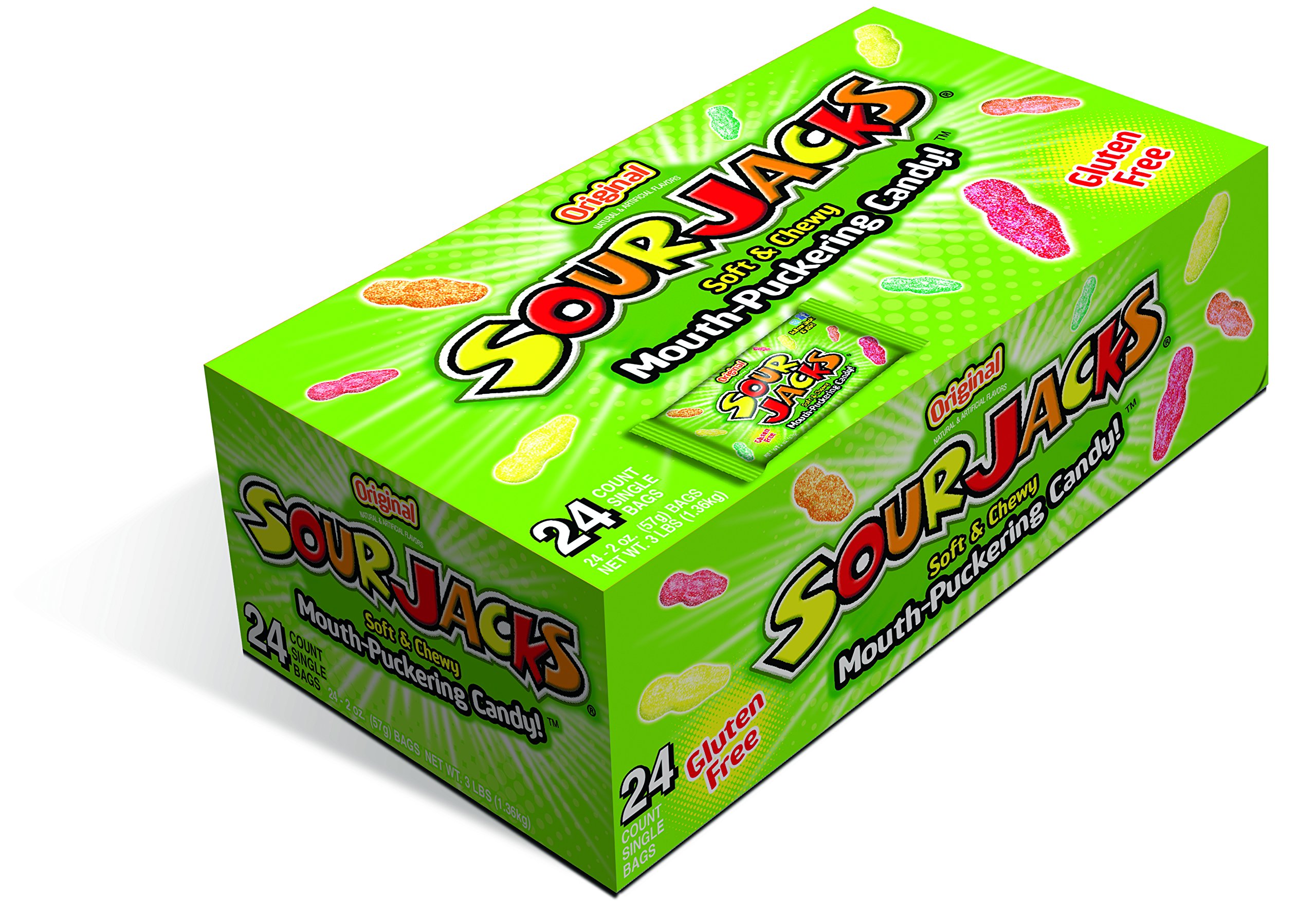 SOUR JACKS Sour Candies, Wildberry, 24 Count Grocery