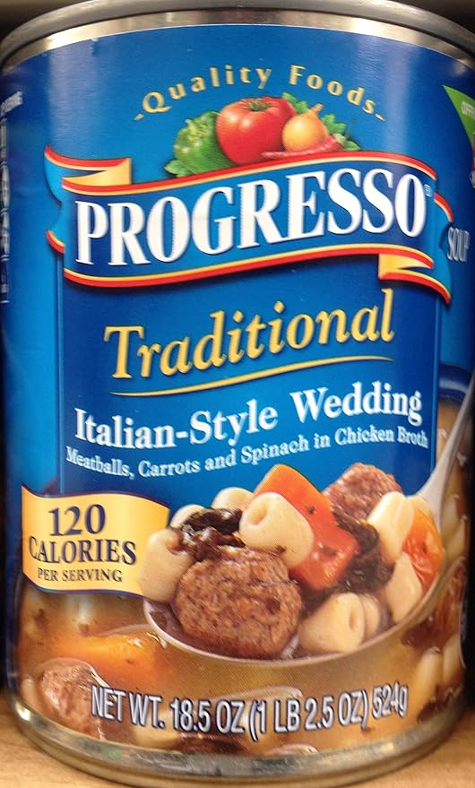 Amazon Com Progresso Traditional Italian Style Wedding Soup 18 5oz Can Pack Of 8 Grocery Gourmet Food