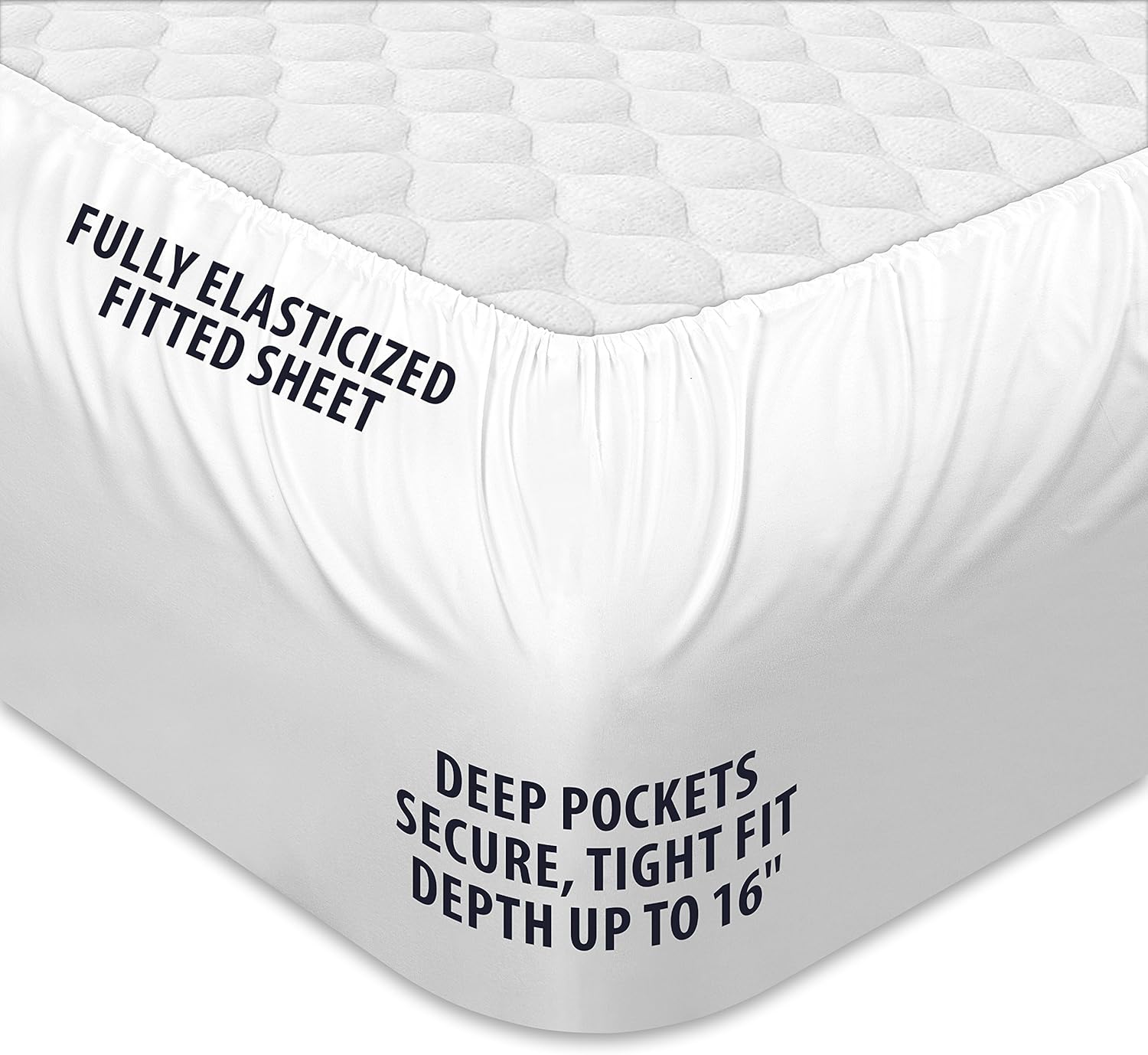 HC Collection Bed Sheets Set, HOTEL LUXURY 1800 Series Platinum Collection Bedding Set, Deep Pockets, Wrinkle & Fade Resistant, Hypoallergenic Sheet & Pillow Case Set (Queen, White): Home & Kitchen