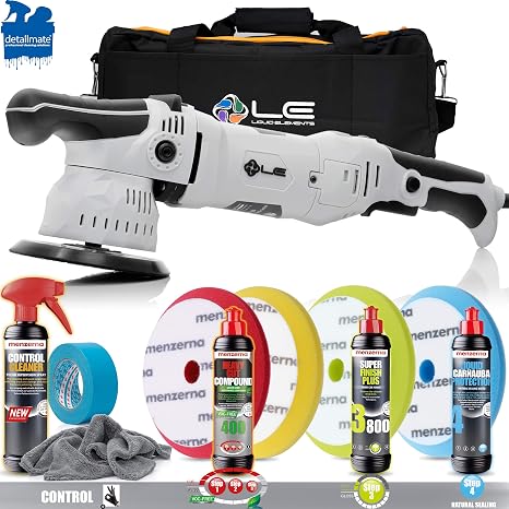 Detailmate Auto Politur Set Liquid Elements T2500 Exzenter Poliermaschine 8mm Hub Menzerna Set Control Cleaner 400 3800 Carnauba Protection 4x Premium Pads 3m Band Poliertuch Amazon De Auto