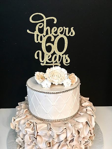 Kitchen Dining 60 Cake Topper 60th Anniversary Cake Topper 60 Blessed Sign 60 Years Blessed Cake Topper Sixty Cake Topper 60th Birthday Cake Topper Kitchen Decor