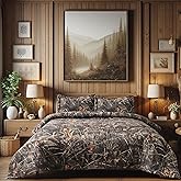 Boston Linen Company Realtree Max 4 Camo Twin Comforter Set 2 Piece Polycotton Rustic Farmhouse Bedding with 1 Pillow Sham – Hunting Cabin Lodge Bed Set Perfect for Camouflage Bedroom - (65"x90")