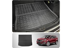 Thinzyou Cargo Mat Compatible with 2015-2024 Ford Edge Trunk Mat Cargo Liner TPE All Weather Trunk Liner 2023 Edge Accessories (Trunk Mat)