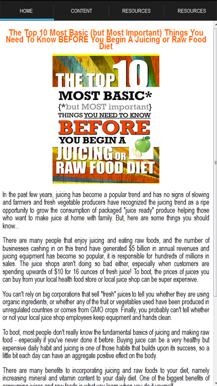 Juicing The Top 10 Most Basic (but Most Important) Things You Need To