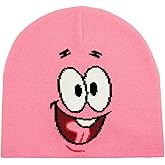 Popfunk Official Patrick Character Face Adult Knit Beanie - Unisex for Men and Women, Light Pink