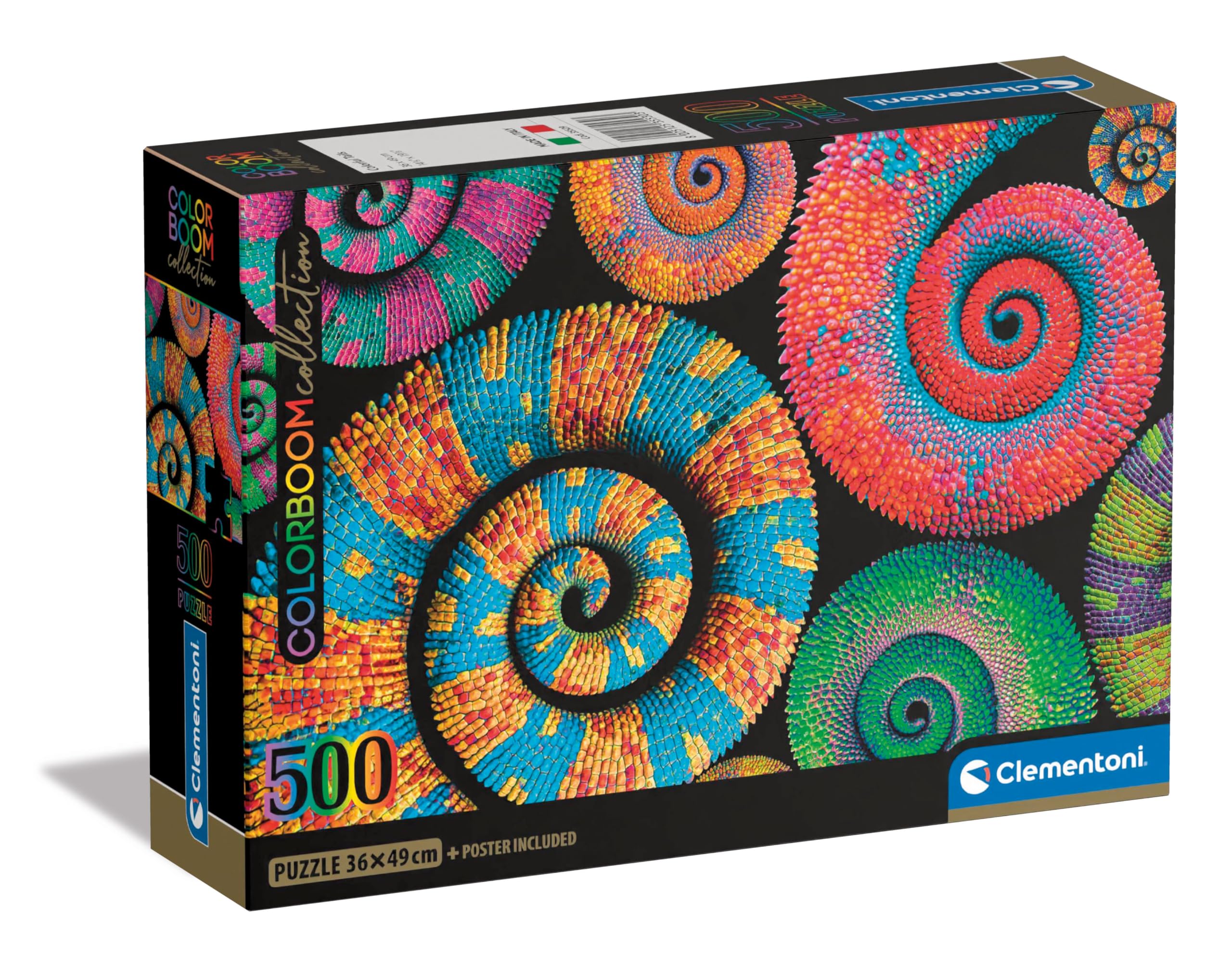 Clementoni Jigsaw Puzzle Colorboom Collection - Curly Tails 500 Pieces - Poster Included, Puzzle For Adults 14-99 Years, Gift For Men/Women, Gradient, Made In Italy, 35529