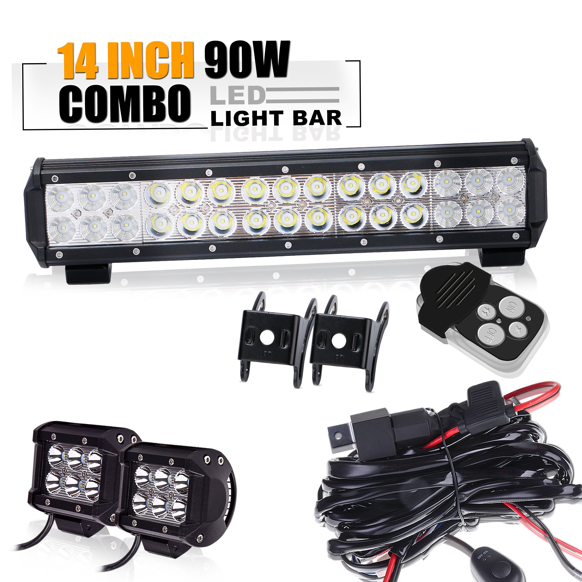 1415'' Led Light Bar Polaris XP1000 RZR RZR4 900 800 570 Crew Ranger
