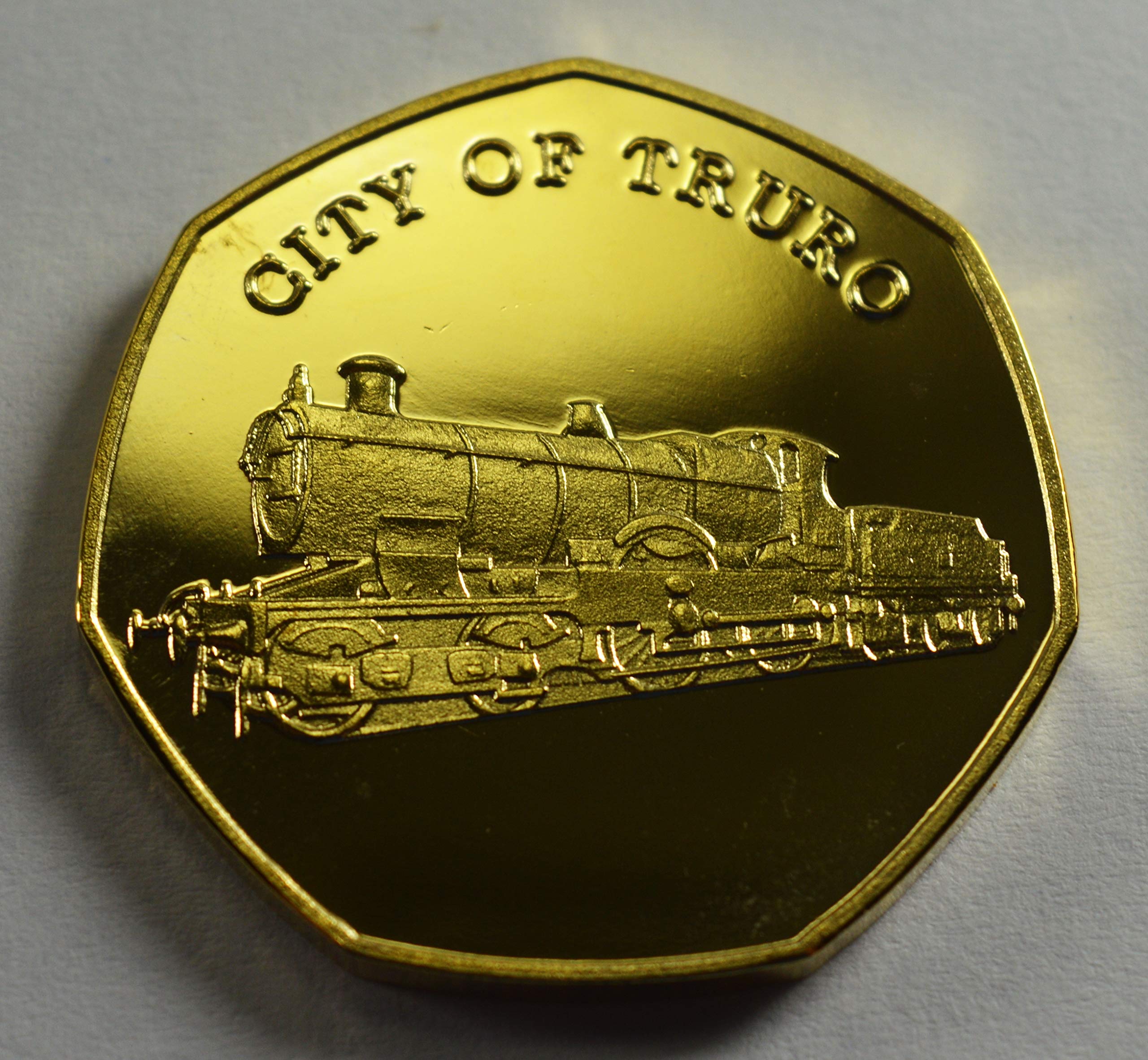 THE CITY OF TRURO Steam Engine 24ct Gold Commemorative Coin Albums/50p Collectors, STEAM & STEEL SERIES Iconic Railway Locomotives