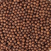 Dahi 1000pcs 6mm Dark Brown Wooden Beads Undyed Natural Stripe Round Wood Bead Bulk Wooden Loose Craft Beads for Bracelets and Jewelry Making (1000pcs/6mm)