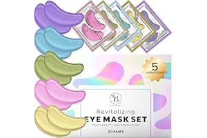 BLOOMORA Under Eye Patches for Puffy Eyes and Dark Circles (30 PAIRS), Collagen Eye Masks for Dark Circles and Puffiness, Bachelorette Party Favors, Bridesmaid Gifts (Glow Series)