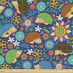 Lunarable Animal Fabric by The Yard, Cartoon