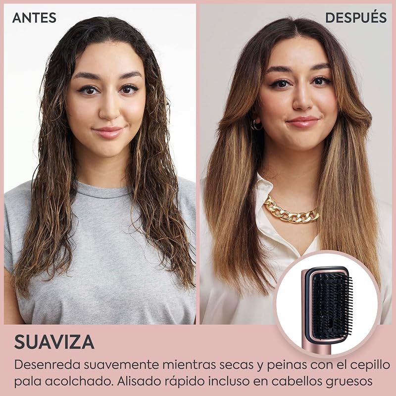 Válvula de ar - Tudo em Um Secador, Alisador, Styler e Difusor - Rosa