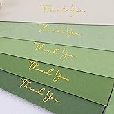 Crisky Sage Green Thank You Cards with Envelopes & Stickers, 25 Pack Bridal Shower Graduation Thank You Cards Small Business, Wedding Baby Shower Birthday Funeral Notes Bulk