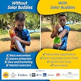 Solar Buddies Sunscreen Applicator 2 Pack Refillable Roll on Sponge Kids Adults view 3