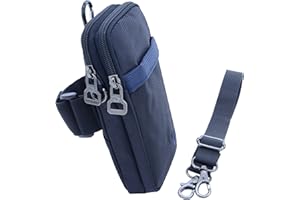 LIANGDONG SHOP Cellphone Holder for Phone Under 161mm x 85mm x 15mm(with case) Sports Armband Running Belt Waist Pack 6.5 inch Crossbody Phone Pouch with Removable Shoulder Strap Blue