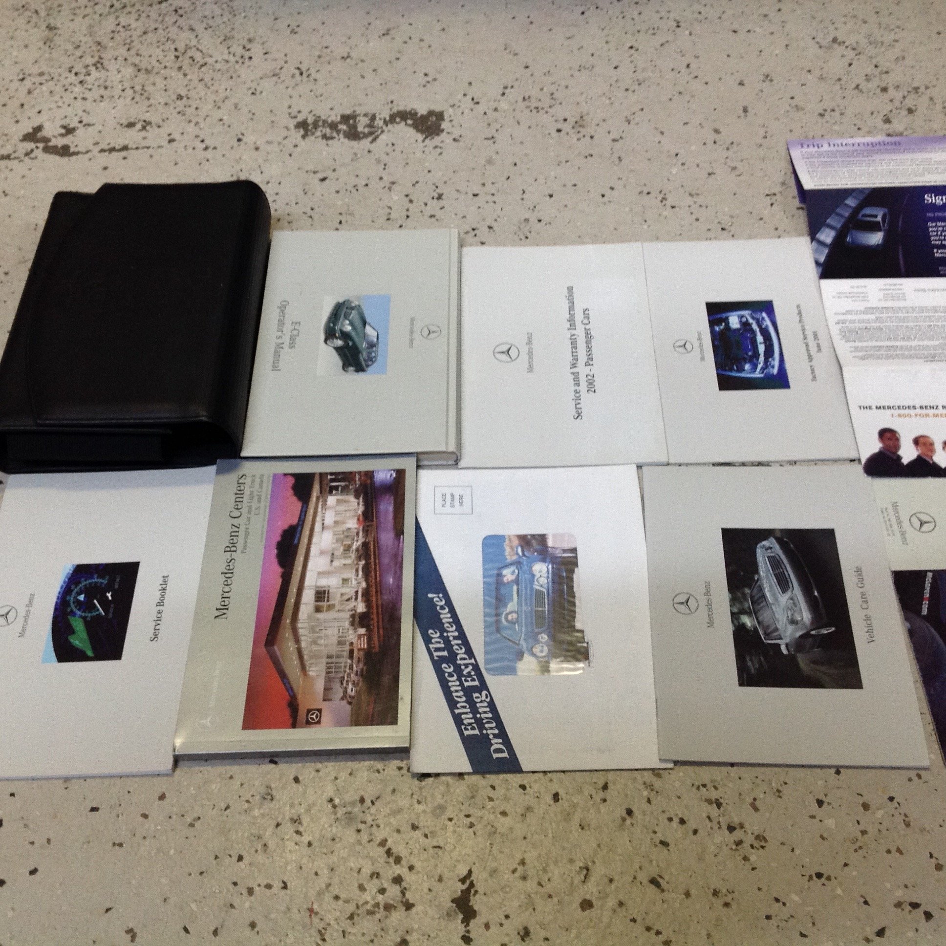 2002 MERCEDES BENZ E CLASS E200 250 300 500 Owners Operators Owner Manual  Set Paperback – 2002