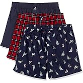 Nautica Men's Classic Cotton 3-Pack Woven Boxers
