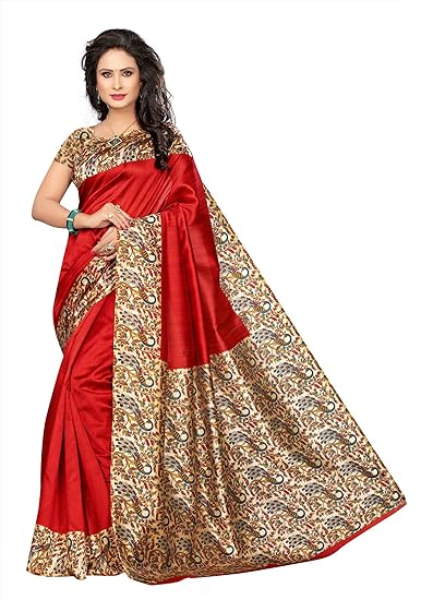 Winza Designer Womens Silk Saree With Blouse (K50-Orange variation_Orange)