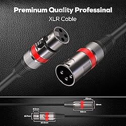 Bietrun XLR Cables 6FT/1.8M 2 Pack, Premium Heavy