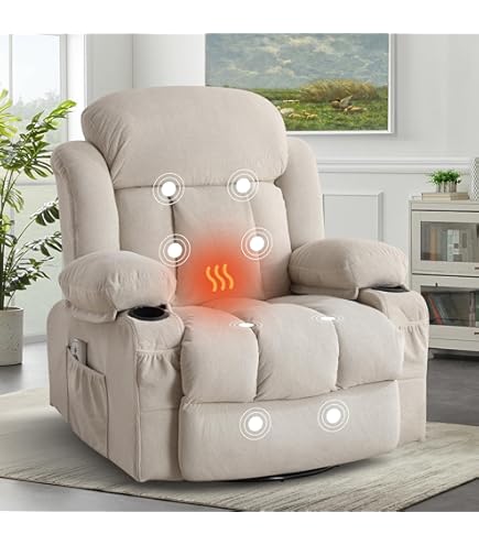 Fabric Lounge Chair Massage HOMCOM Massage Recliner Sofa Gray