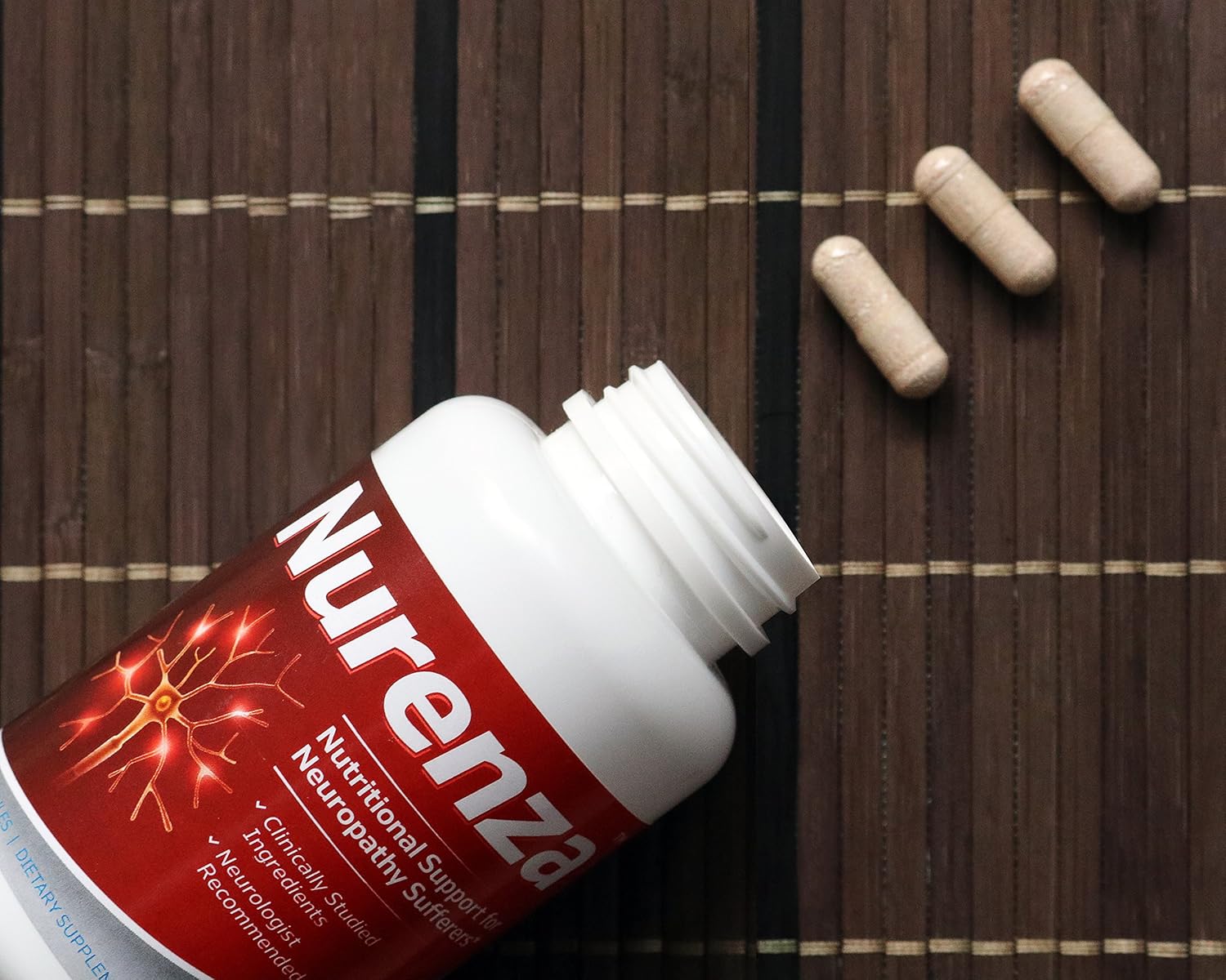 Neuropathy Supplement Nerve Pain Relief - Natural R-ALA Form 10x The Strength Than The Synthetic Alpha Lipoic Acid | Nerve Pain Relief in Feet, Hands, Legs, Toes Nerve Renew Repair Vitamins | Nurenza: Health & Personal Care