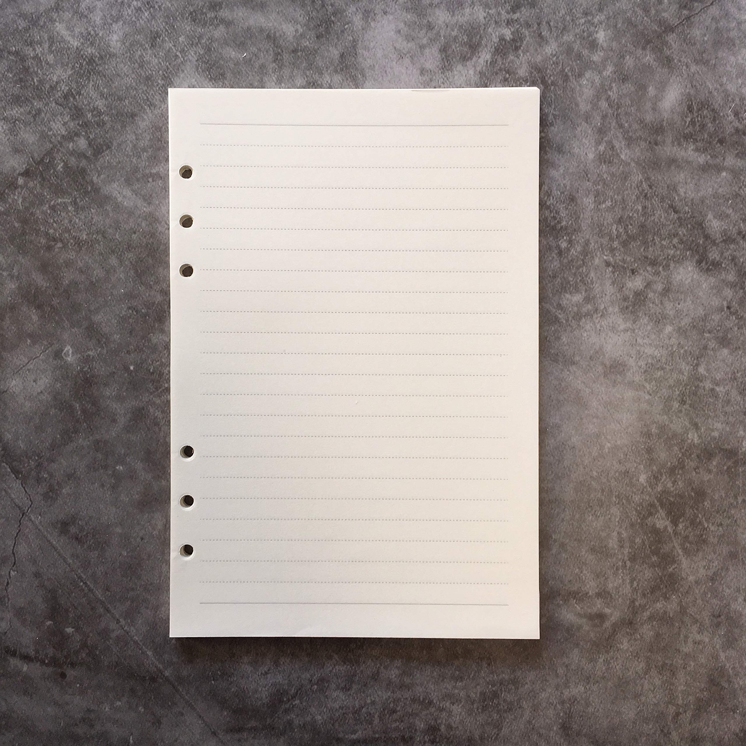 Zelten Refills/Loose Leaves for A5 Cover Ring Binder/Personal Organiser/Planner(A5 6 Holes, Lined)