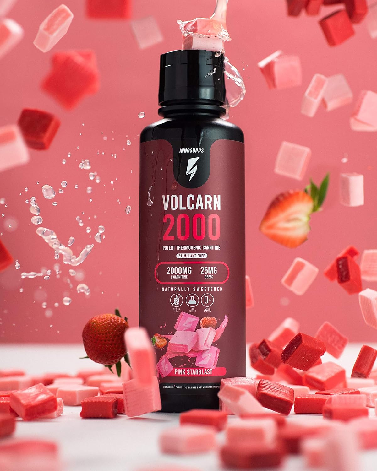 InnoSupps Volcarn 2000 - Liquid L-Carnitine, Boost Energy, Caffeine Free, No Artificial Sweeteners, 32 Servings (Pink Starblast): Health & Personal Care