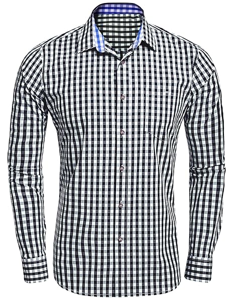 Burlady Hemd kariert Karohemd Trachtenhemd Checked Shirt Flanellhemd Langarm Baumwolle männer Freizeit Plaid Shirts Oktoberfe