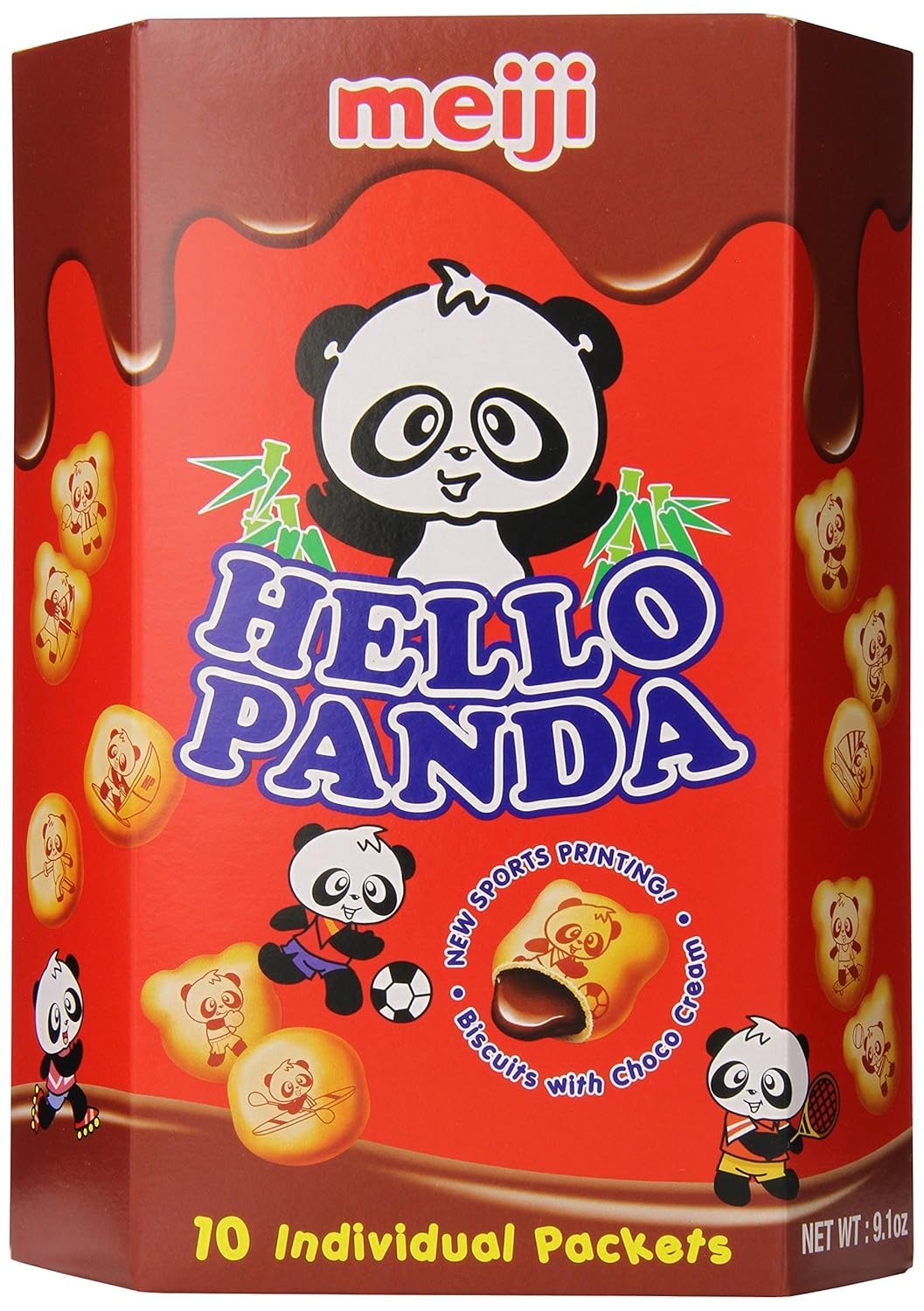 Meiji Hello Panda Chocolate Biscuit, 9 
