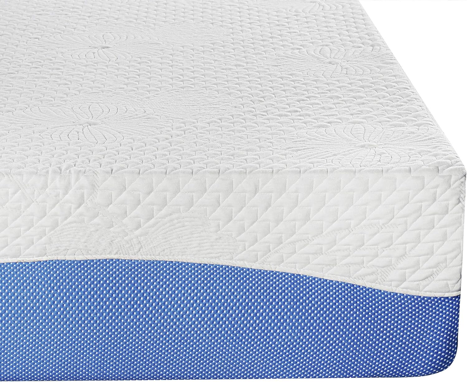 Olee Sleep VC10FM01F Aquarius 10-Inch Memory Foam Mattress in Blue, Full: Furniture & Decor