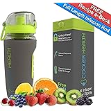 Fruit Infuser Water Bottle - FREE Infusion Recipe eBook & Anti Sweat Sleeve - 32oz - Full Starter Kit - BPA Free Plastic - Insulated - Best for Fruit Infused Water Travel Sport