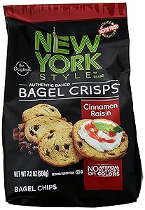 New York Style Bagel Crisps, Cinnamon Raisin, 7.2 Ounce