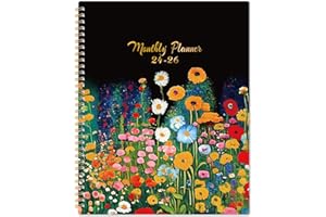 LORTARL 2024-2026 Monthly Planner - 2 Year Monthly Planner, JULY 2024 - JUNE 2026, 2024-2026 Calendar Monthly Planner 8.5'' x 11'', Monthly Planner with Tabs, Back Pocket