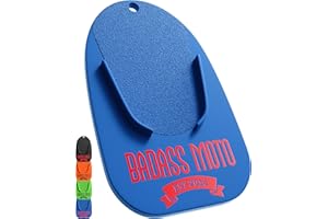 Badass Moto Motorcycle Kickstand Pads - Motorcycle Pads Durable Motorcycle Kickstand Plate, Biker Kick Stand Coaster, Motorcycle Stand Pad - Park Your Bike on Hot Pavement, Grass, Soft Ground - Blue
