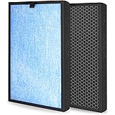 Popurure HP8 Replacement Filter Compatible with SimPure HP8 Air Purifier, Part # SP-HP8-RF, H13 HEPA Filter and Activated Carbon Filters, 2-Pack