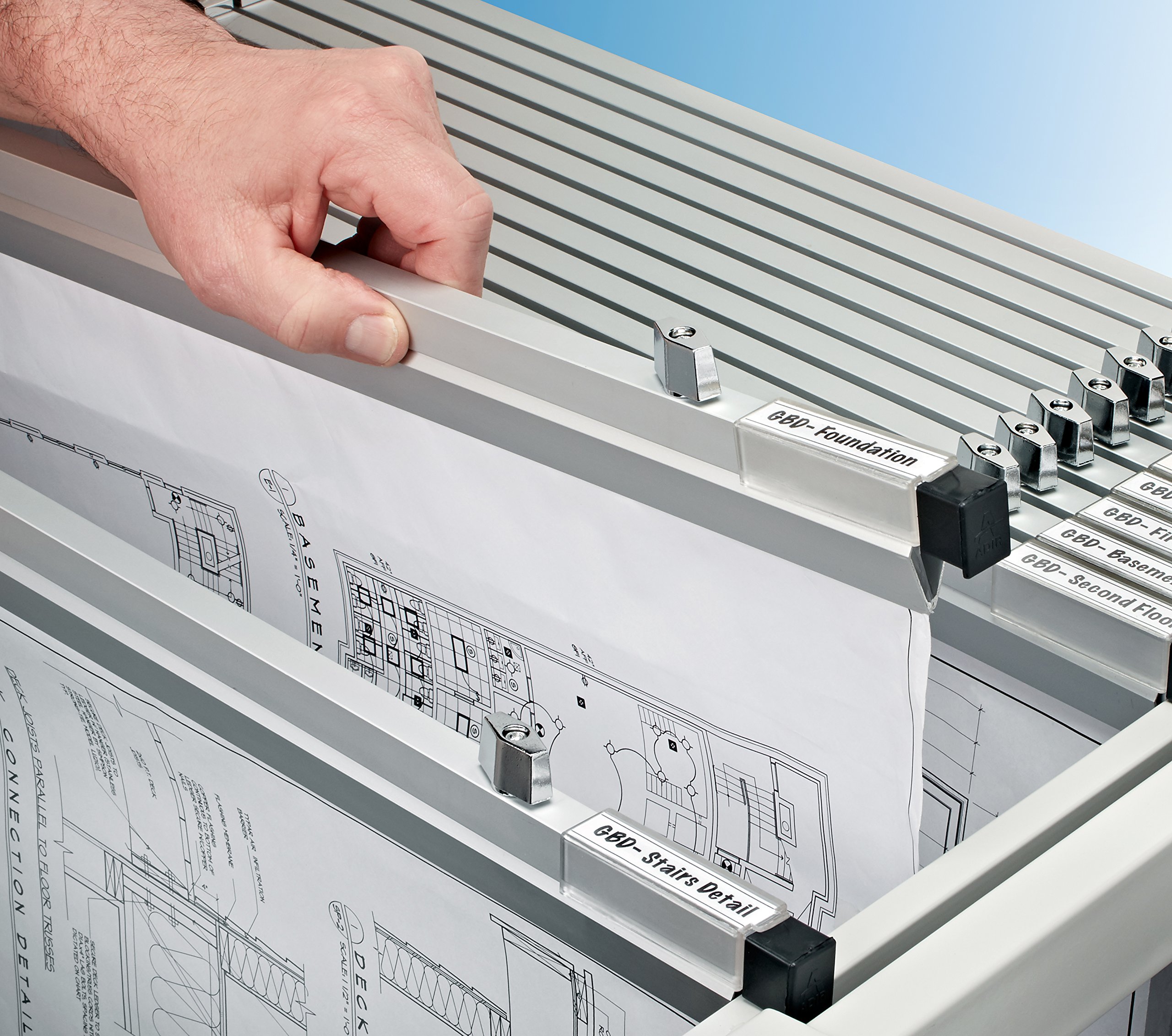 Adir Corp. 24" Blueprint File Hanging Clamps (Set of 6) eBay